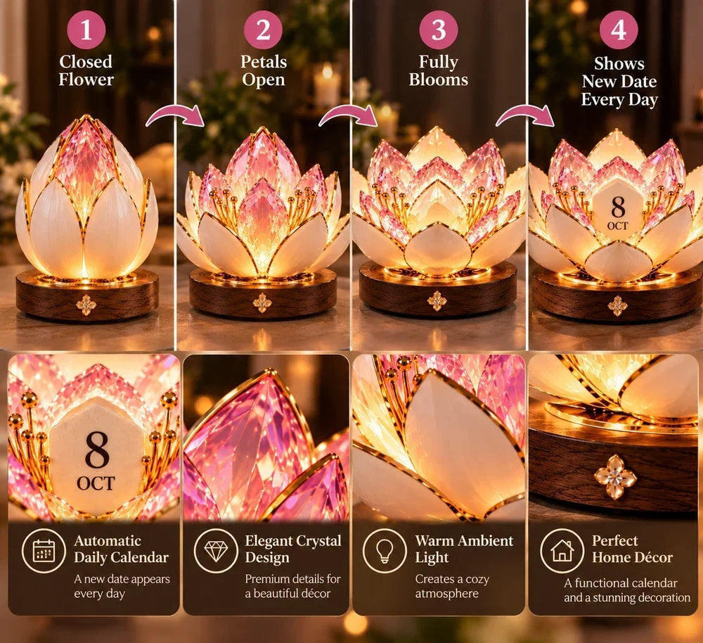 ✨ Automatic Blooming Perpetual Calendar — A Beautiful Flower Display All Year Round