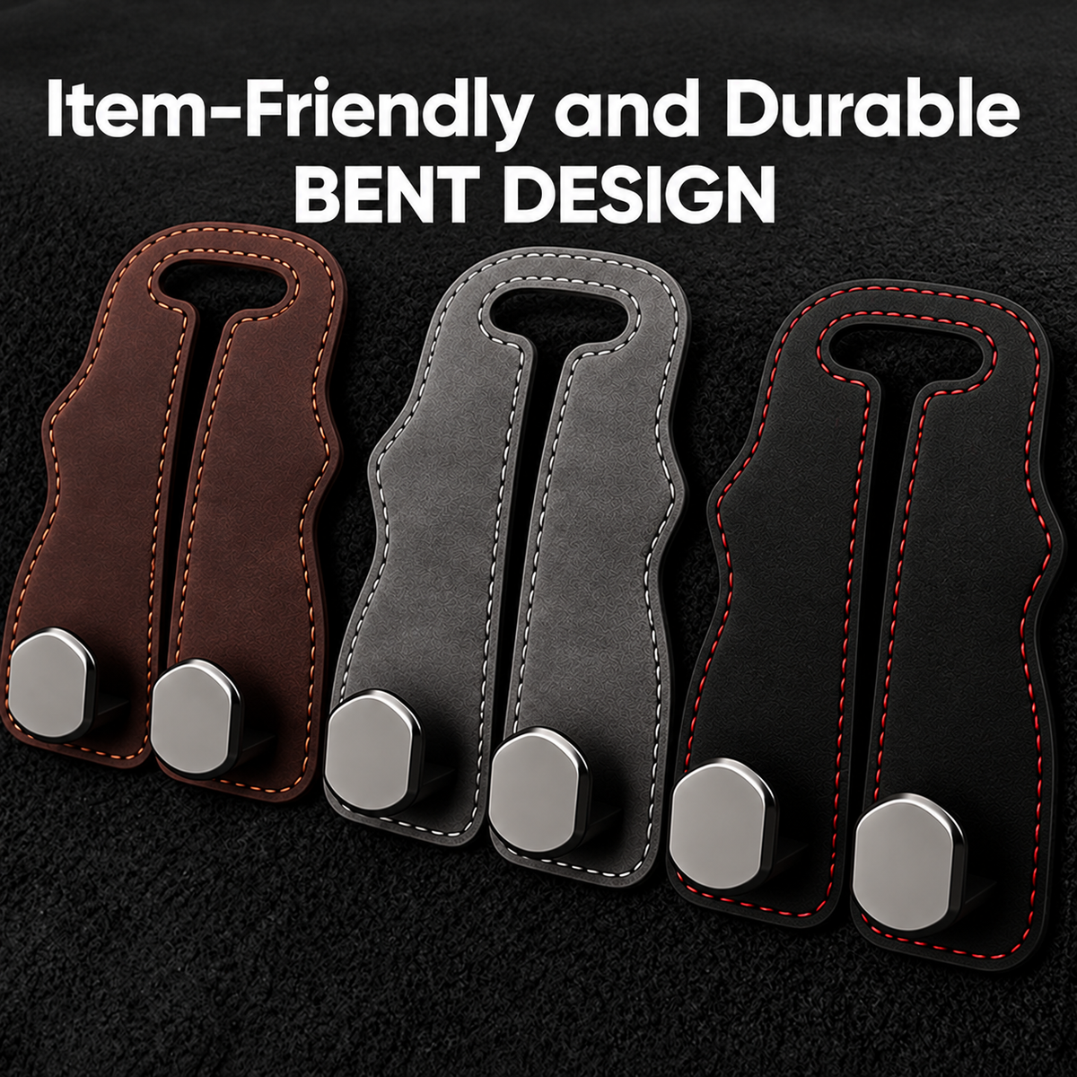 Premium Suede Seat Hooks – Elegant & Practical Car Accessory