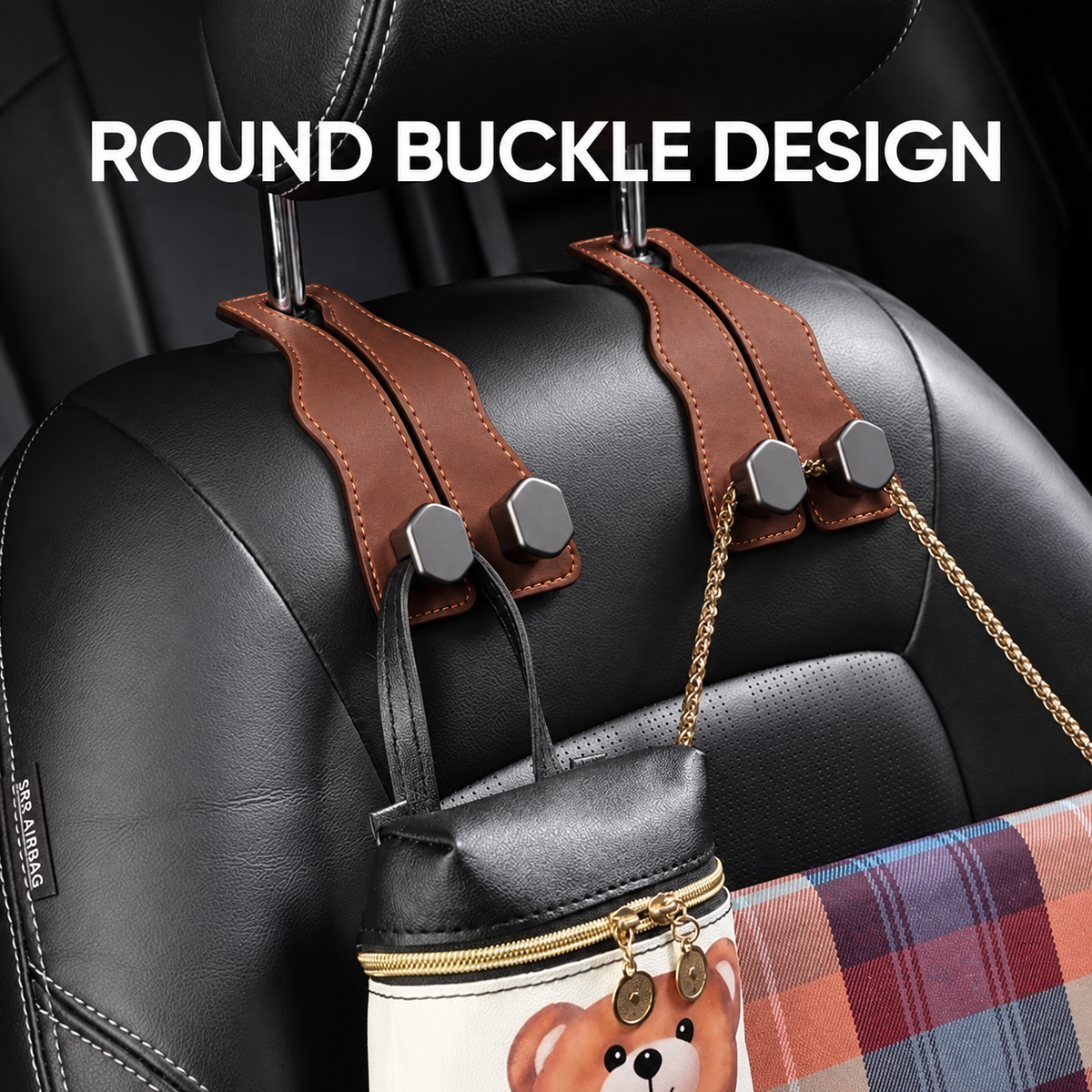 Premium Suede Seat Hooks – Elegant & Practical Car Accessory