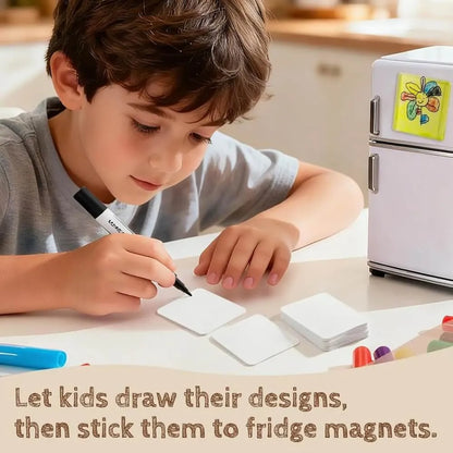 Acrylic DIY Square Fridge Magnets - Photo Frames for Crafts, Kitchen, Home Decor Use