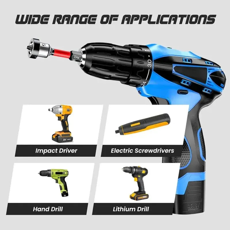 🔩5pcs Drywall Bit Attachment , PH2 Magnetic Drywall Screwdriver Bits