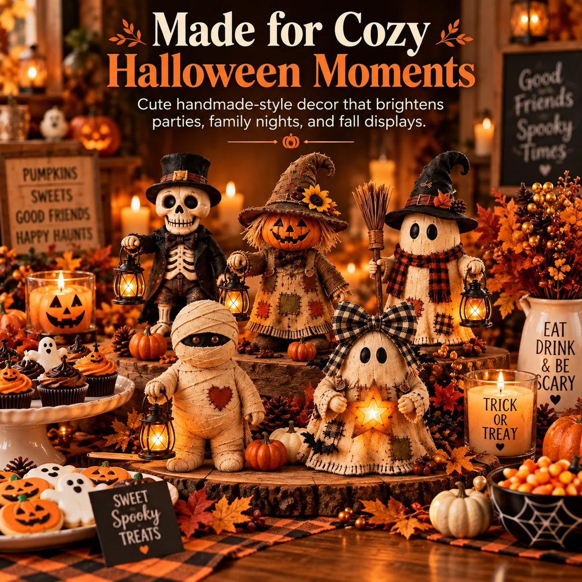 🎃✨ Halloween Monster Lanterns — 5 Spooky-Cute Styles