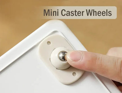 🔥🛞 Mini Stick-On Caster Wheels — 360° Smooth Rotation