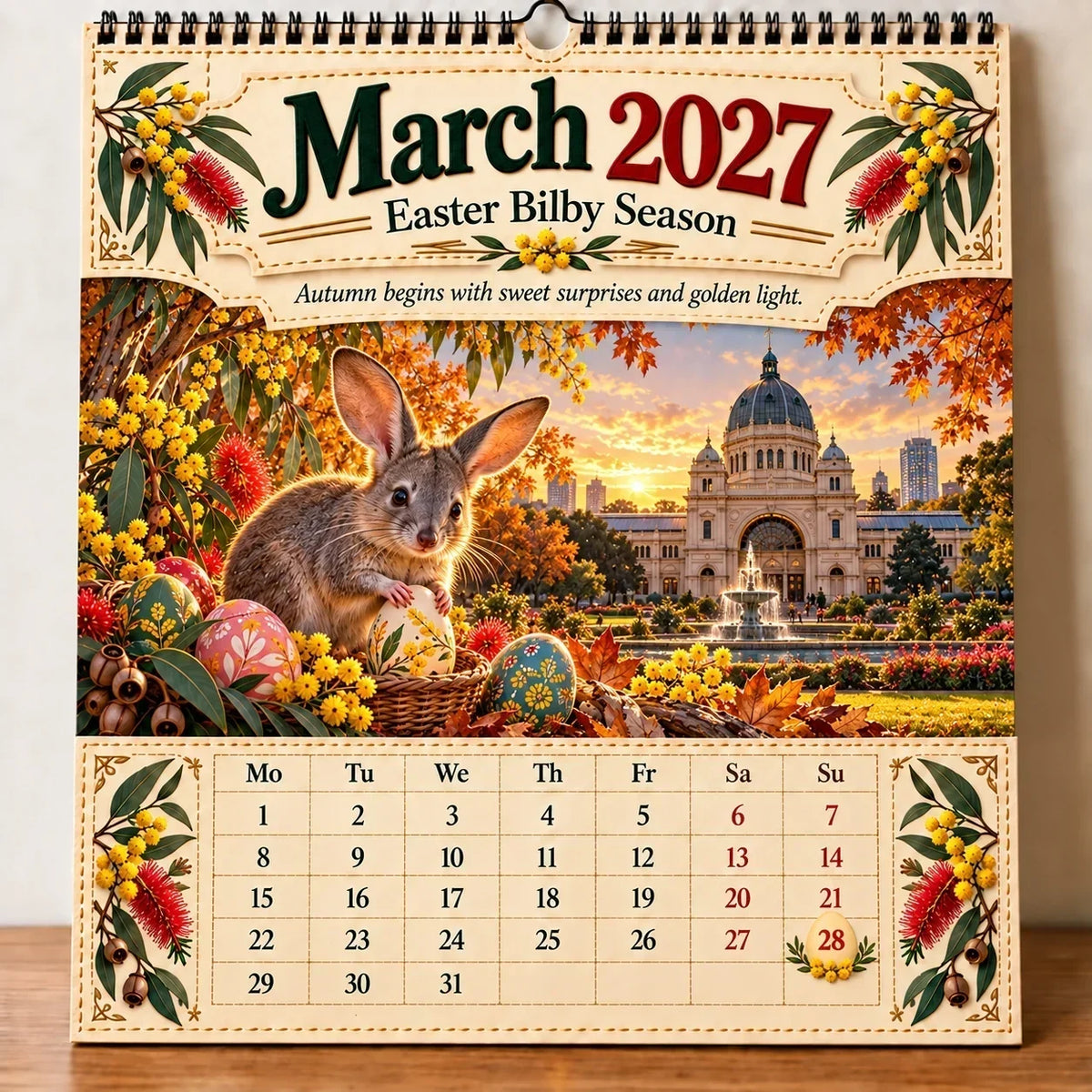 🔥🦘2027 Australia 125th Anniversary Wall Calendar 🐨