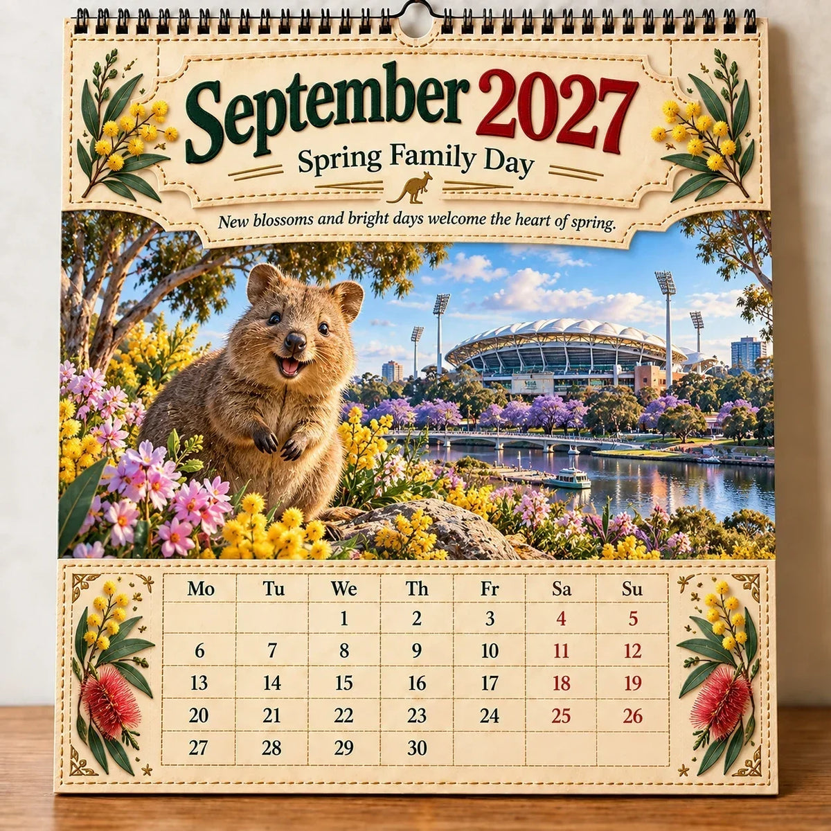 🔥🦘2027 Australia 125th Anniversary Wall Calendar 🐨