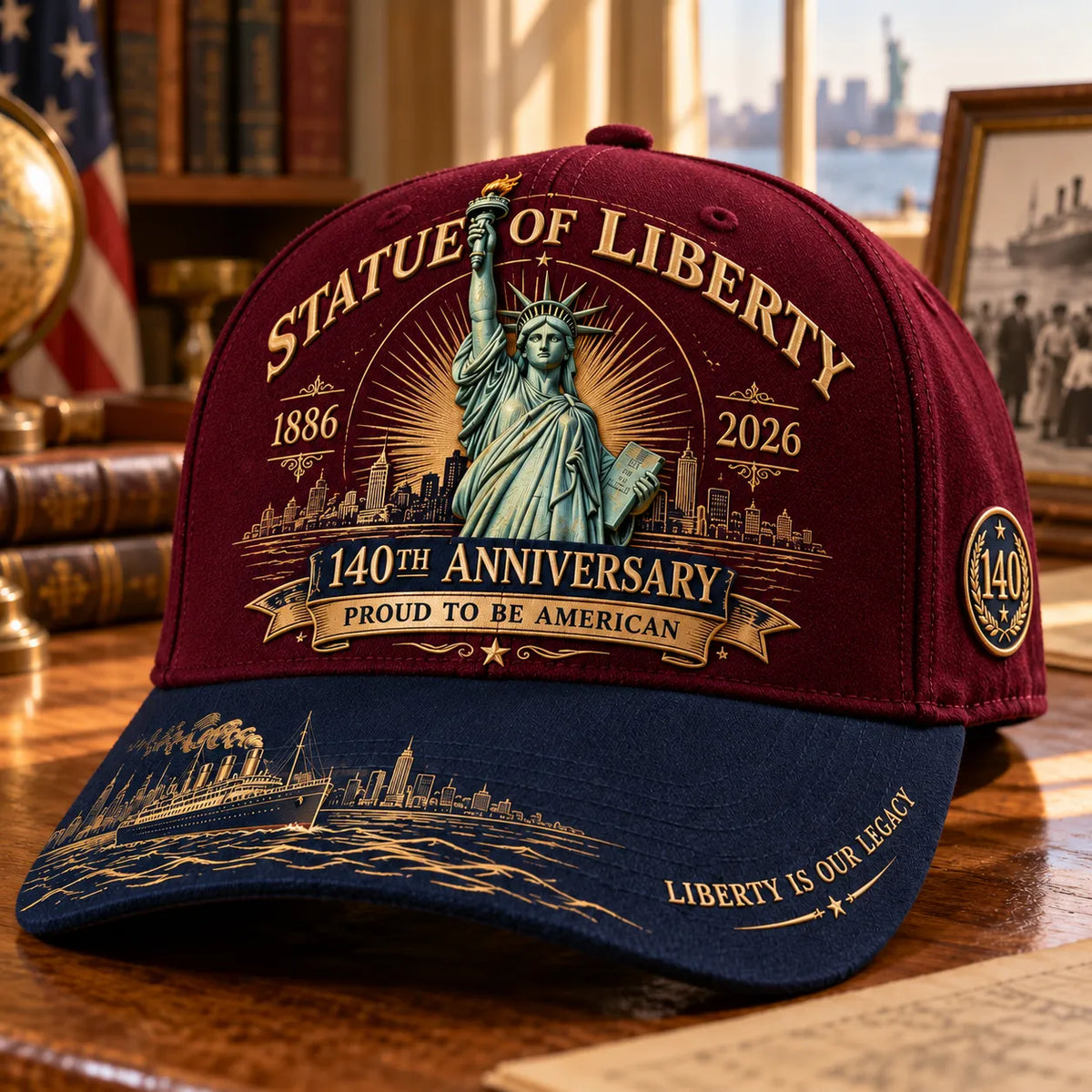 🗽 Statue Of Liberty 140th Anniversary 1886–2026 Commemorative Cap