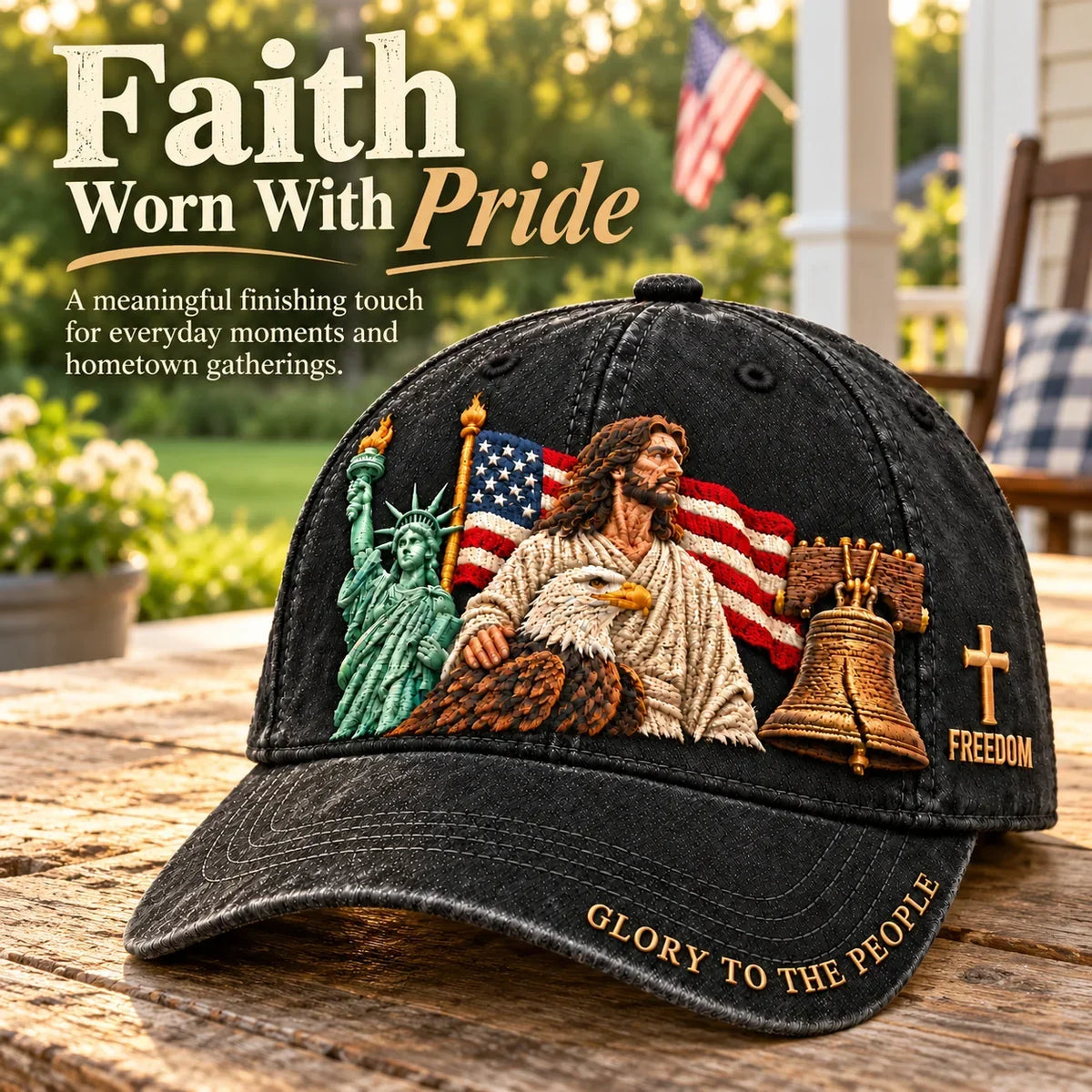 ✝️🇺🇸 Faith & Freedom American Heritage Cap