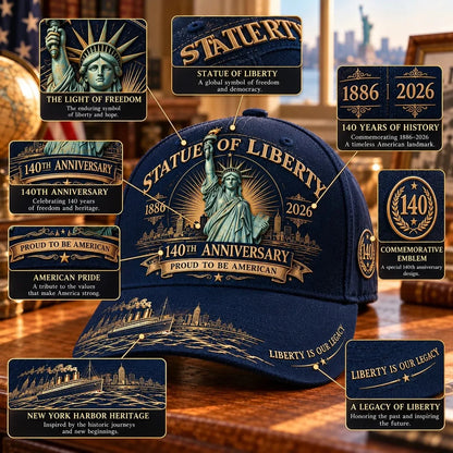 🗽 Statue Of Liberty 140th Anniversary 1886–2026 Commemorative Cap