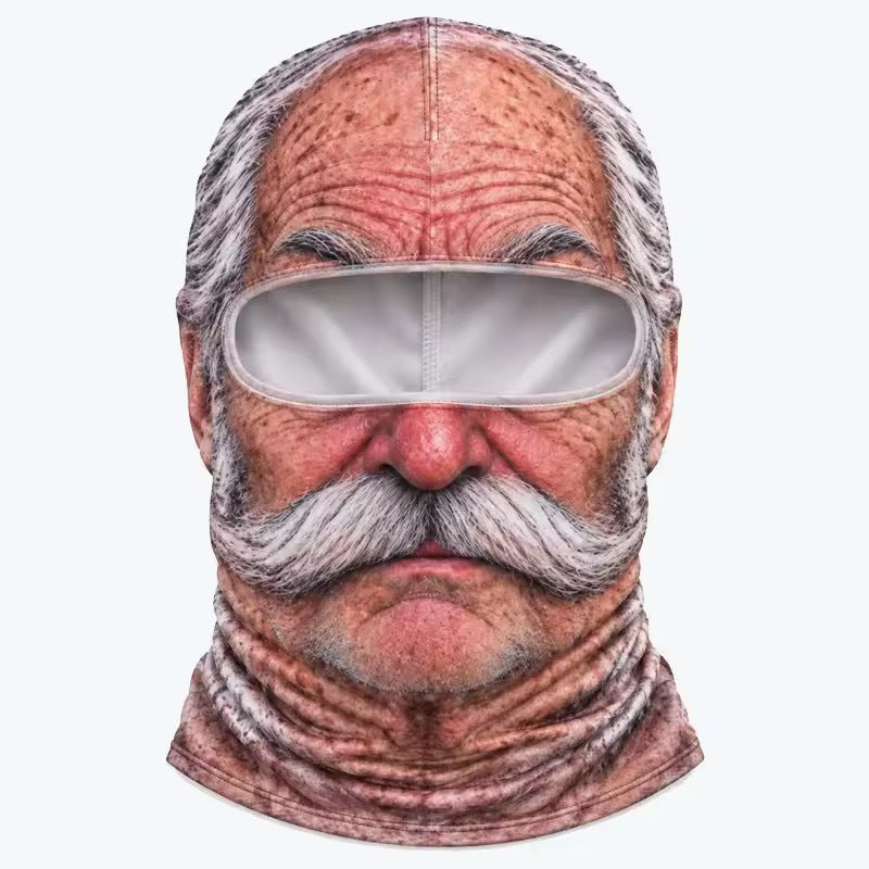 🎿 Realistic Face Balaclava – Funny Ski & Snowboard Mask for Cold Weather Adventures