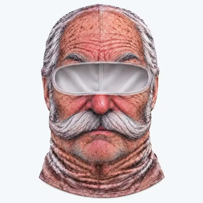 🎿 Realistic Face Balaclava – Funny Ski & Snowboard Mask for Cold Weather Adventures