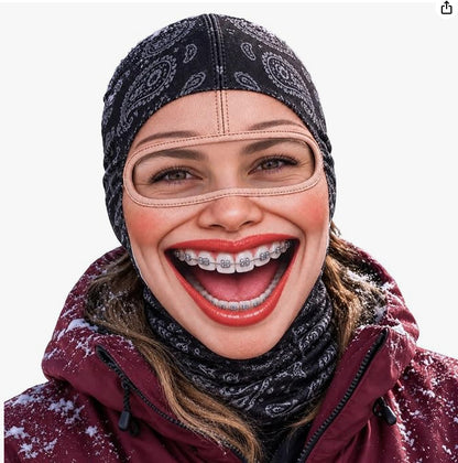 🎿 Realistic Face Balaclava – Funny Ski & Snowboard Mask for Cold Weather Adventures