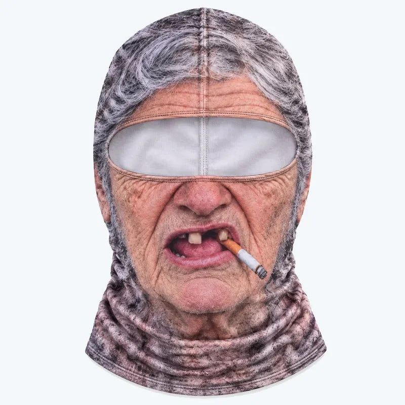 🎿 Realistic Face Balaclava – Funny Ski & Snowboard Mask for Cold Weather Adventures