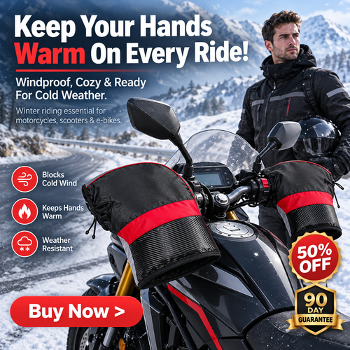 ❄️ Winter Windproof Motorcycle Bar Muffs – Keep Your Hands Warm on Every Ride