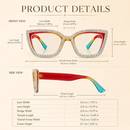 👓Fashion Modern Look Trending Eyeglasses Cat-Eye Anti-Blue Light Reading Glasses💎