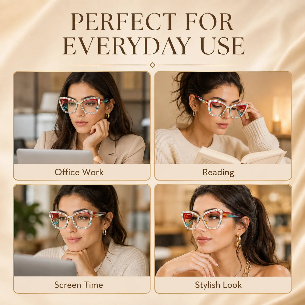 👓Fashion Modern Look Trending Eyeglasses Cat-Eye Anti-Blue Light Reading Glasses💎