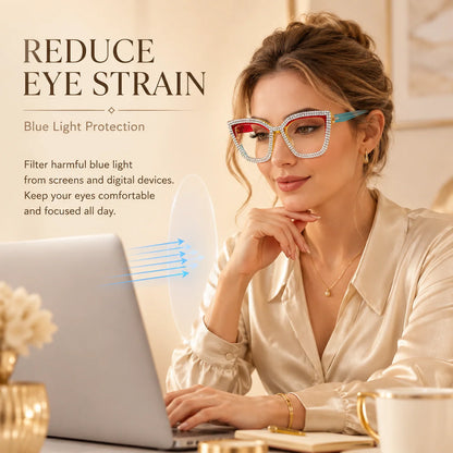 👓Fashion Modern Look Trending Eyeglasses Cat-Eye Anti-Blue Light Reading Glasses💎