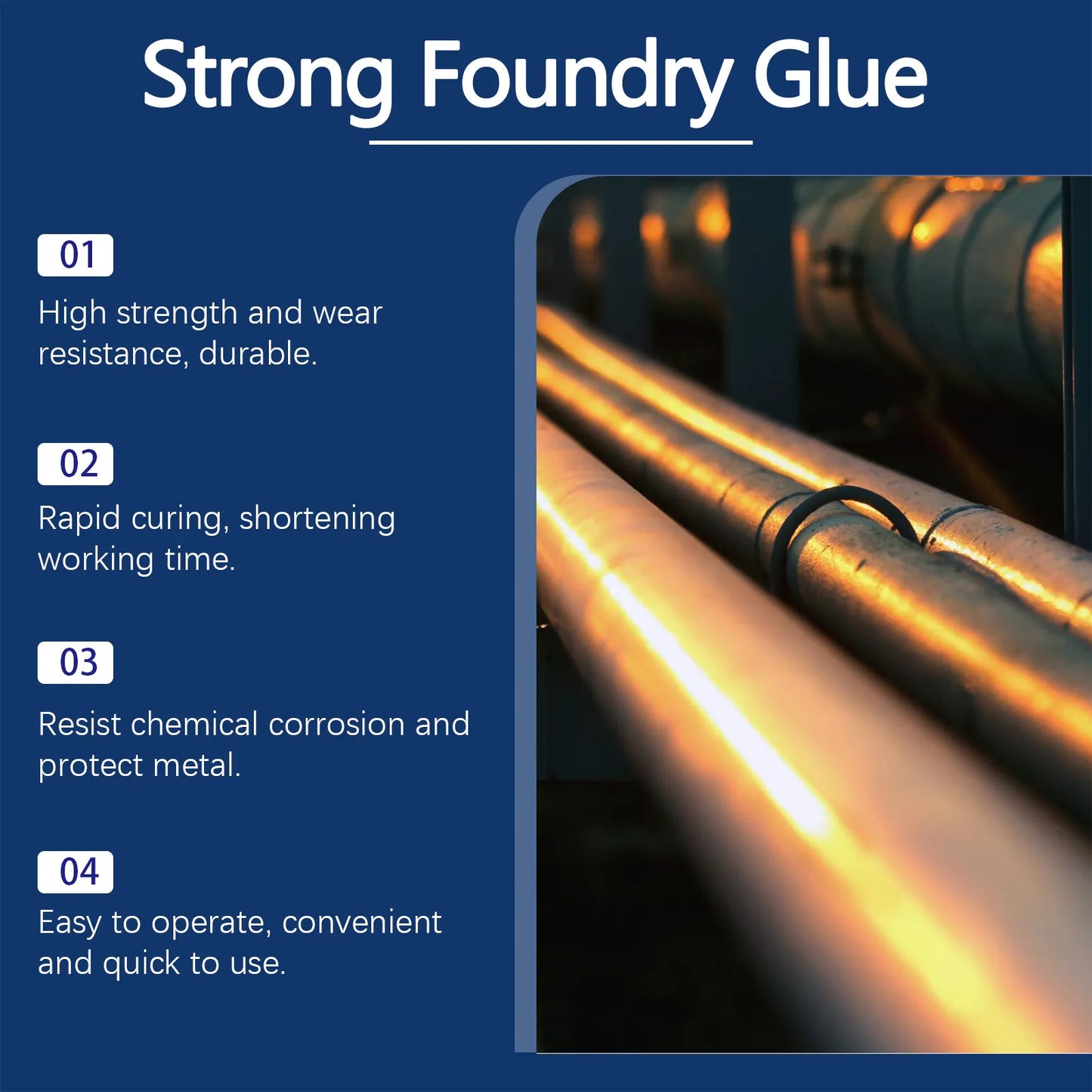 Waterproof & High-Temperature Resistant Metal Repair Adhesive