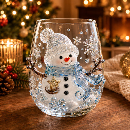 🎅Magical Christmas  Glass Cup Collection – Santa, Reindeer, Snowman & Christmas Tree
