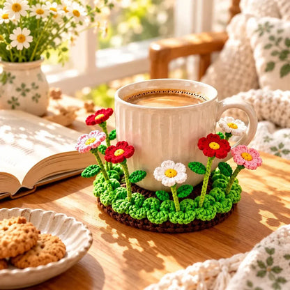 Handmade Crochet Floral Coaster | Everlasting Table Art 🌸
