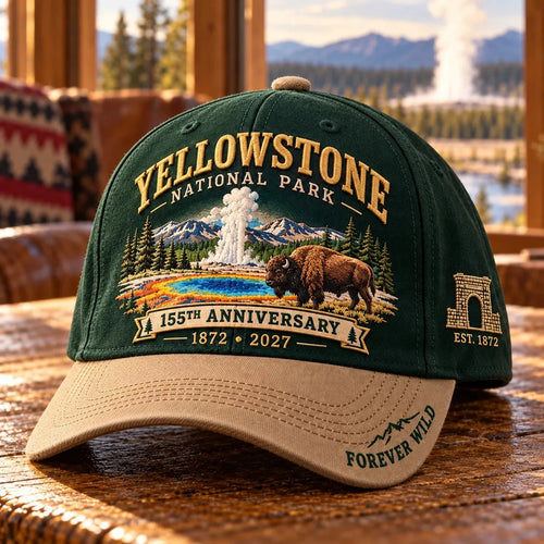 🦬Yellowstone National Park 155th Anniversary 1872-2027 Commemorative Cap