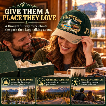 🦬Yellowstone National Park 155th Anniversary 1872-2027 Commemorative Cap