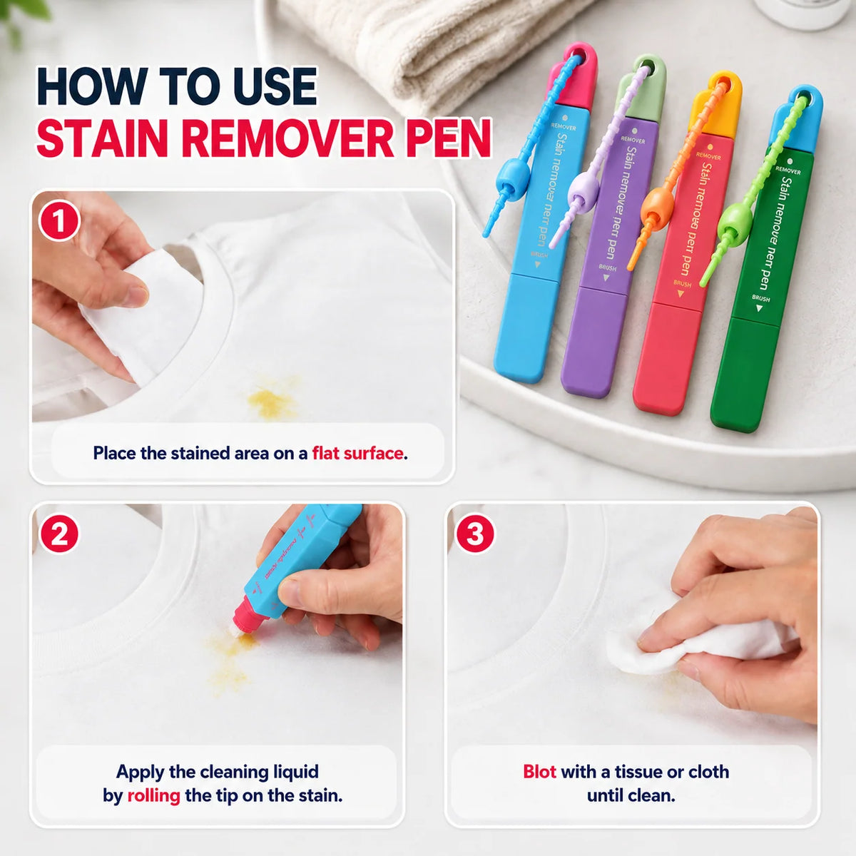Portable Instant Stain Remover Pen for Clothes