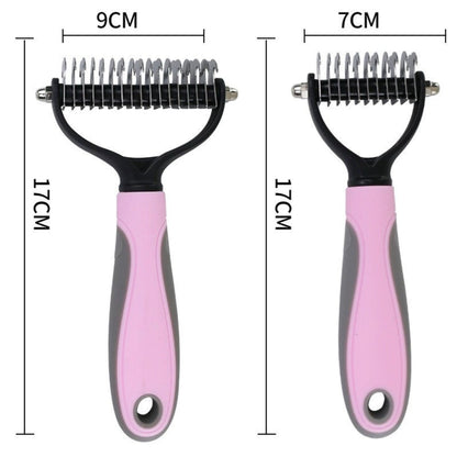 🐶🐾 Double-Sided Pet Grooming Brush – Dog & Cat Hair Remover & Styling Comb