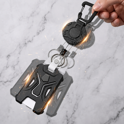 Retractable Badge Holder with Carabiner Clip