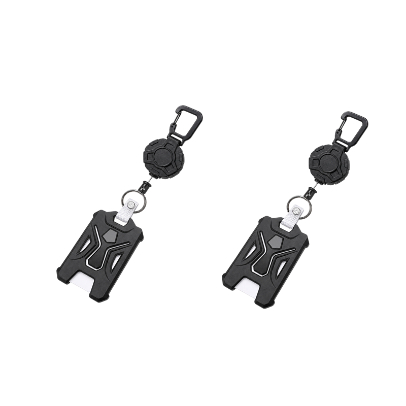 Retractable Badge Holder with Carabiner Clip