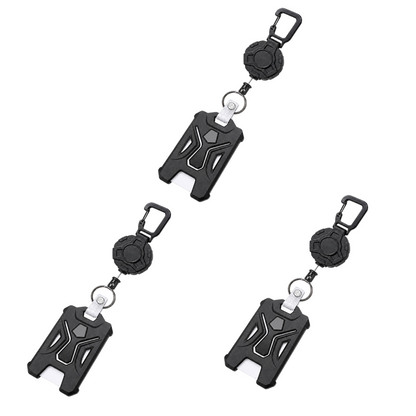 Retractable Badge Holder with Carabiner Clip