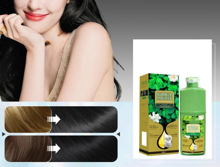 🌿💇‍♀️500ML Long-Lasting Plant-Based Foam Hair Dye