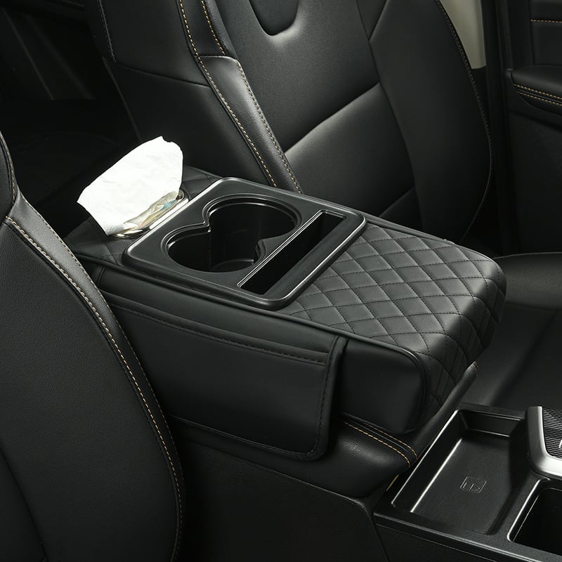 🚗 Multifunctional PU Leather Car Armrest Box Mat ✨