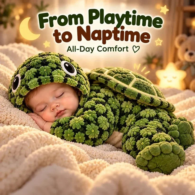 🐢 Ultra-Soft Baby Turtle Onesie – Cozy & Warm, Skin-Friendly Plush, Easy-Zip Diaper Changes & Adorable 3D Shell Design