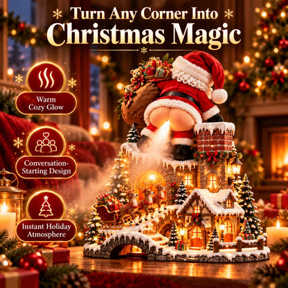 🎅 Santa’s Cheeky Christmas Village – Lighted Aroma Diffuser with Funny Santa Mist & Magical Holiday Glow