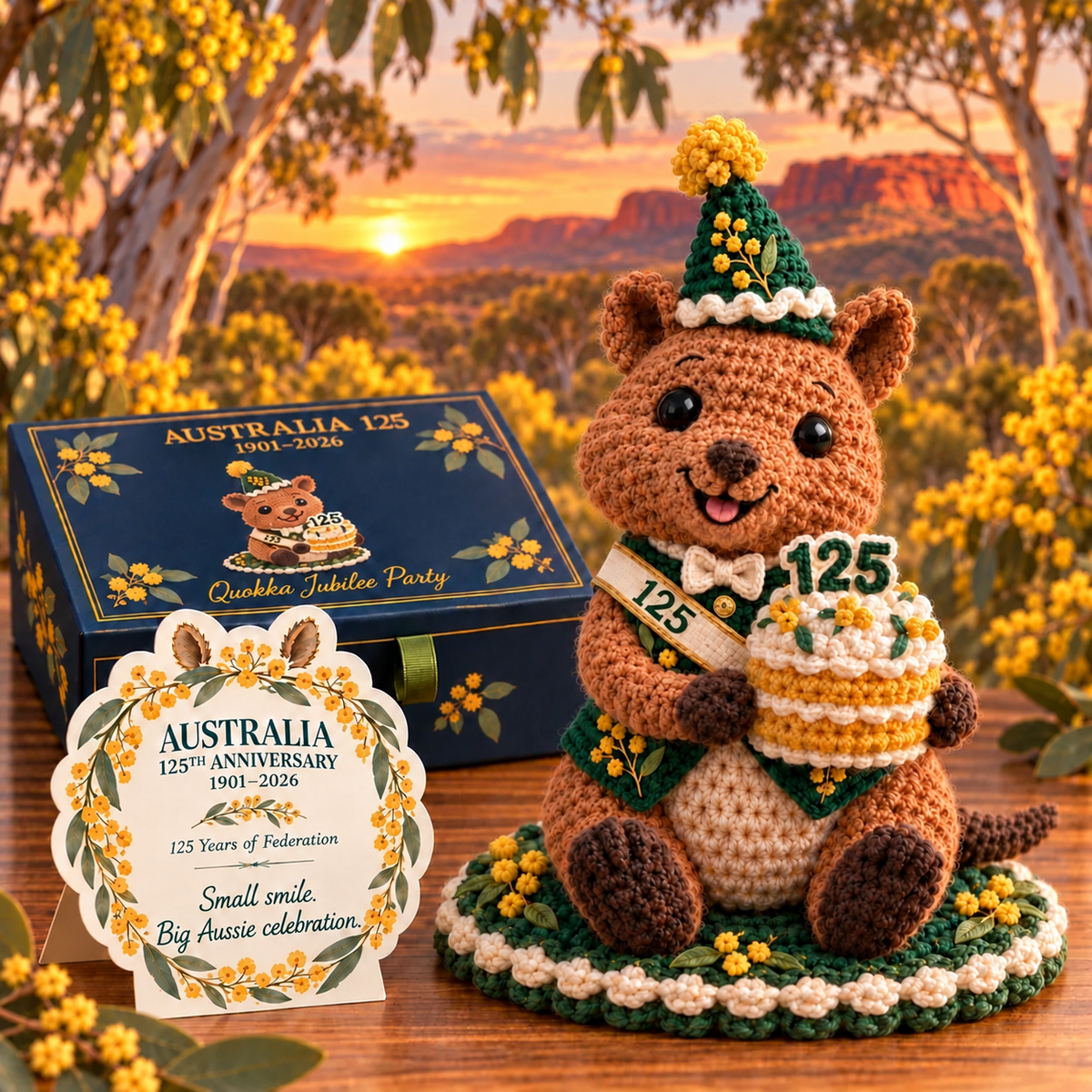 🐨🦘🇦🇺 Australia 125th Anniversary1901-2026 Crochet Keepsake | Intricate 3D Crochet Work 🎁