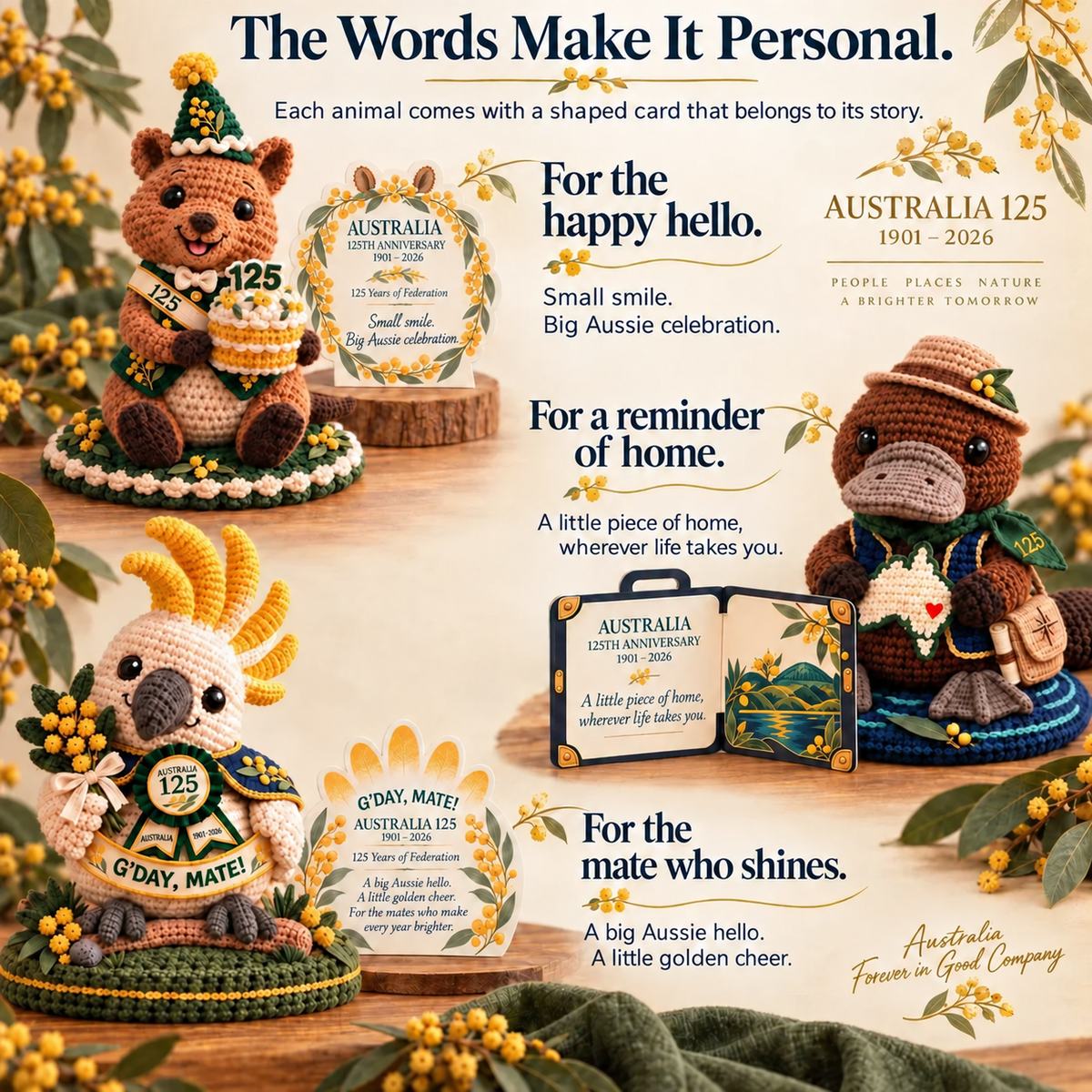 🐨🦘🇦🇺 Australia 125th Anniversary1901-2026 Crochet Keepsake | Intricate 3D Crochet Work 🎁