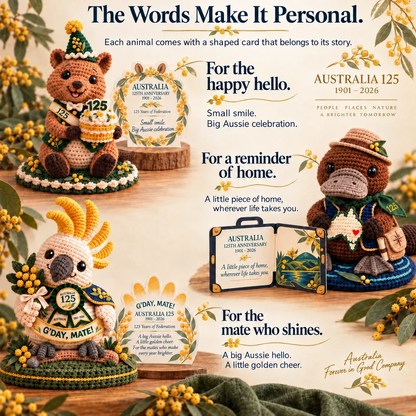 🐨🦘🇦🇺 Australia 125th Anniversary1901-2026 Crochet Keepsake | Intricate 3D Crochet Work 🎁