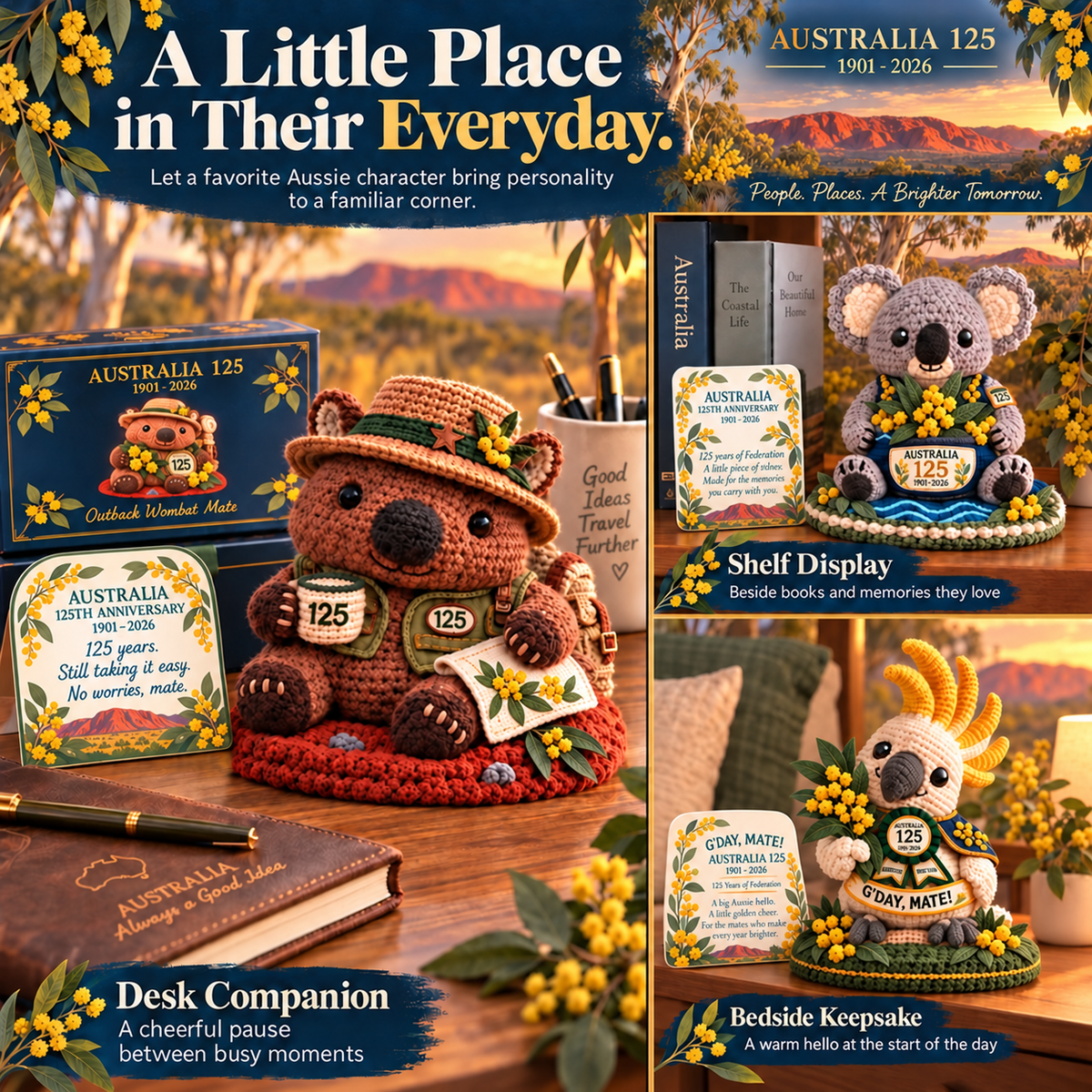 🐨🦘🇦🇺 Australia 125th Anniversary1901-2026 Crochet Keepsake | Intricate 3D Crochet Work 🎁
