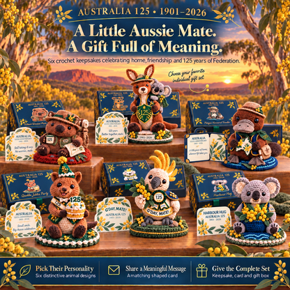 🐨🦘🇦🇺 Australia 125th Anniversary1901-2026 Crochet Keepsake | Intricate 3D Crochet Work 🎁