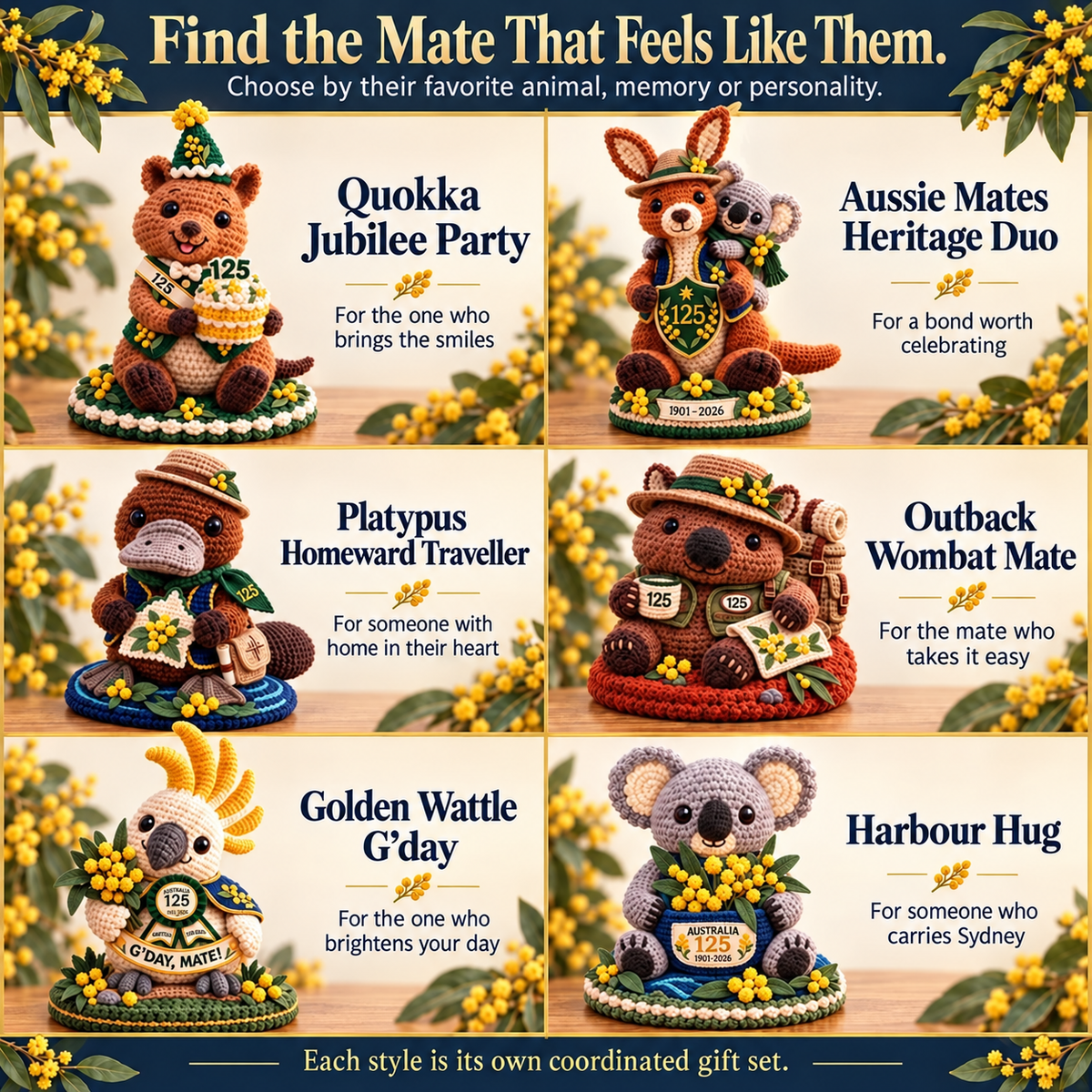 🐨🦘🇦🇺 Australia 125th Anniversary1901-2026 Crochet Keepsake | Intricate 3D Crochet Work 🎁