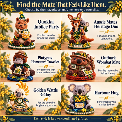 🐨🦘🇦🇺 Australia 125th Anniversary1901-2026 Crochet Keepsake | Intricate 3D Crochet Work 🎁