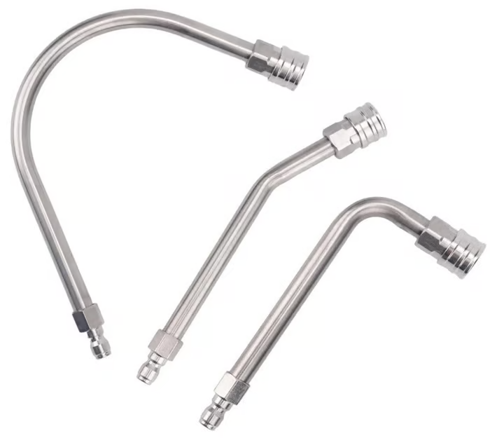 🧹Stainless Steel Power Washer Wand, Angled Extension Lance for Roof Gutter Car Cleaning 💦
