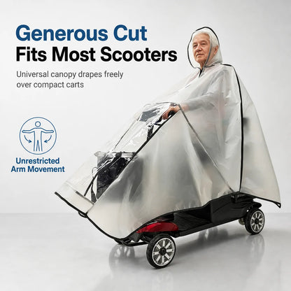🔥Hot Sale☔Thickened Extra Large Waterproof PVC Cover and Poncho for Senior Mobility Scooters and Four Wheel Electric Vehicles
