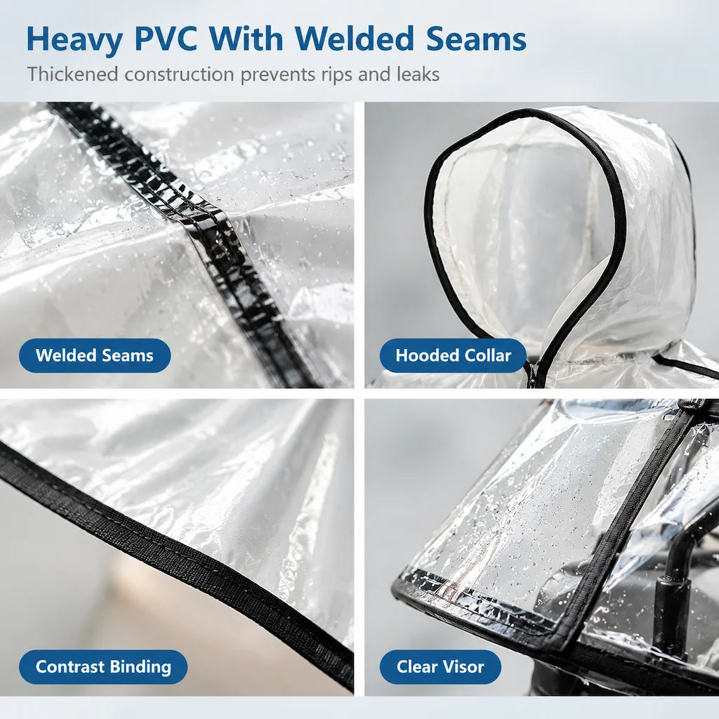 🔥Hot Sale☔Thickened Extra Large Waterproof PVC Cover and Poncho for Senior Mobility Scooters and Four Wheel Electric Vehicles