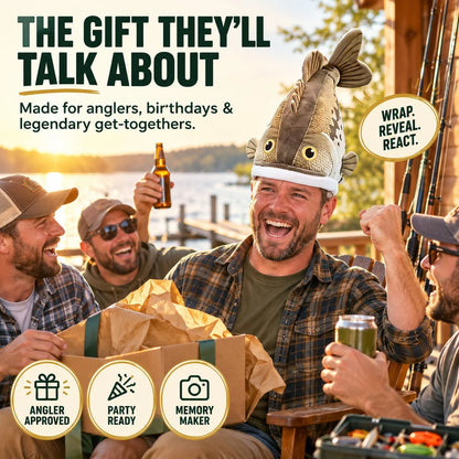 🔥Last day 50% OFF🐟 Funny 3D Fish Hat — Funny Fishing Gift for Anglers, Lake Days & Parties