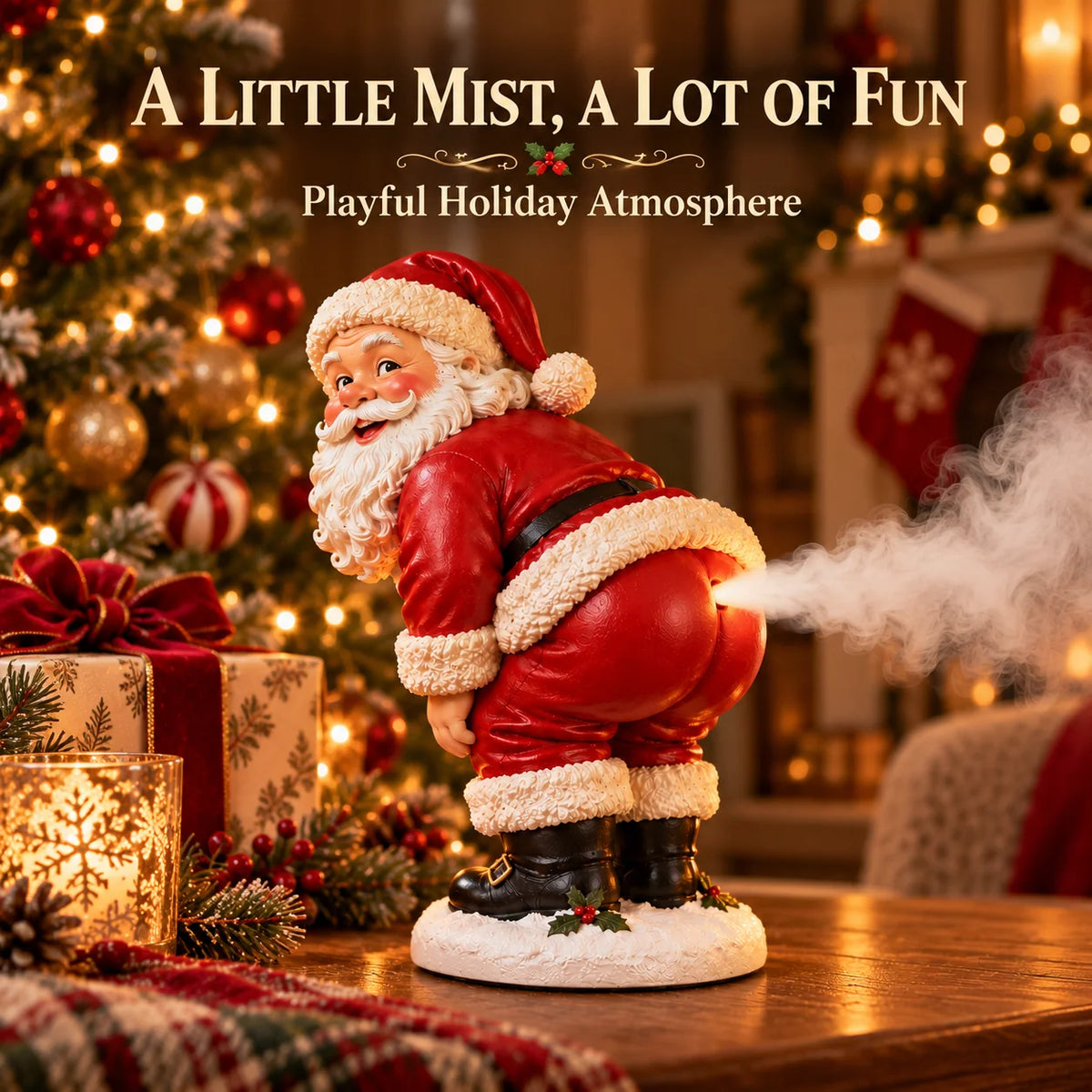 🎅💨 Santa’s Silly Surprise™ – Funny Christmas Mist Humidifier & Holiday Decor