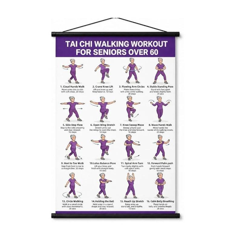 🧘 Tai Chi Workout Poster for Seniors ✨