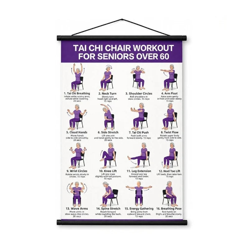 🧘 Tai Chi Workout Poster for Seniors ✨