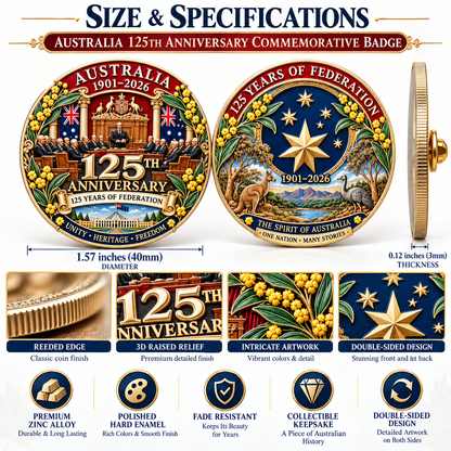 🦘Australia 125th Anniversary 1901-2026  Commemorative Badge