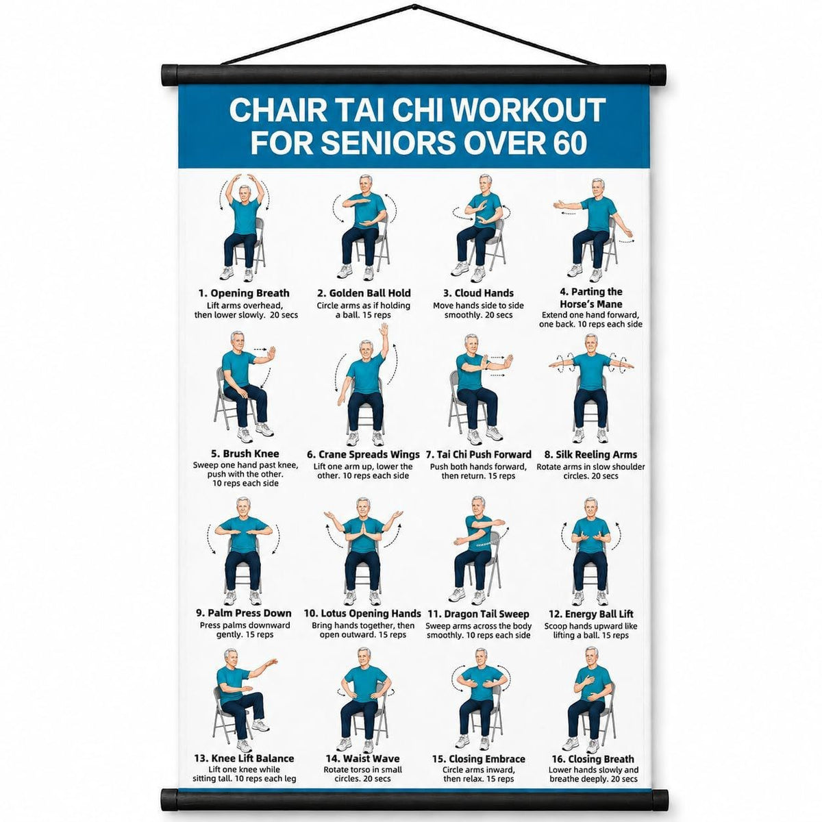 🧘 Tai Chi Workout Poster for Seniors ✨